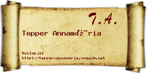 Tepper Annamária névjegykártya